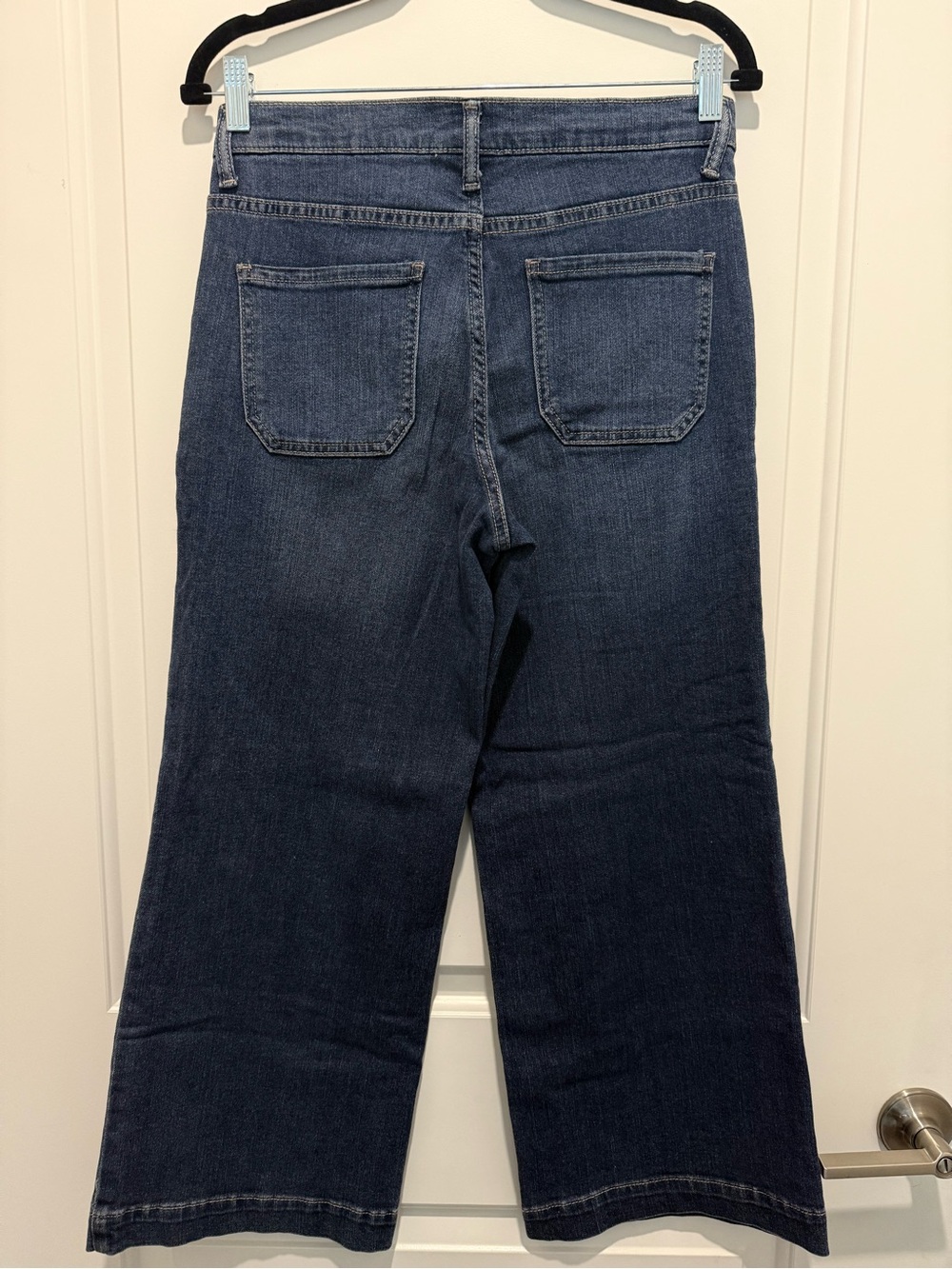 Time And Tru Dark Wash High Rise Wide Leg Cropped Jeans - Picture 10 of 10
